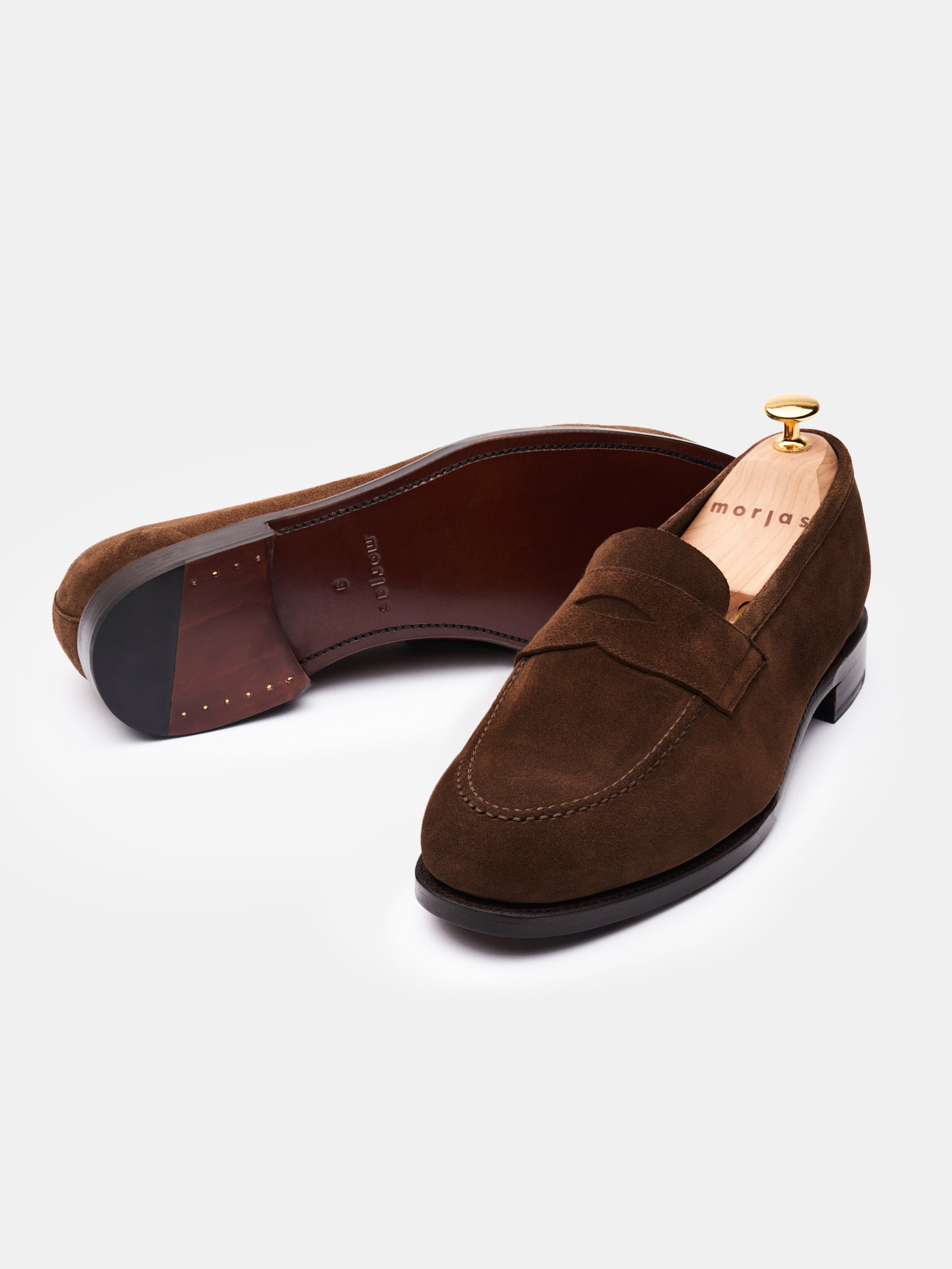 The Penny Loafer - Medium Brown Suede - Unlined