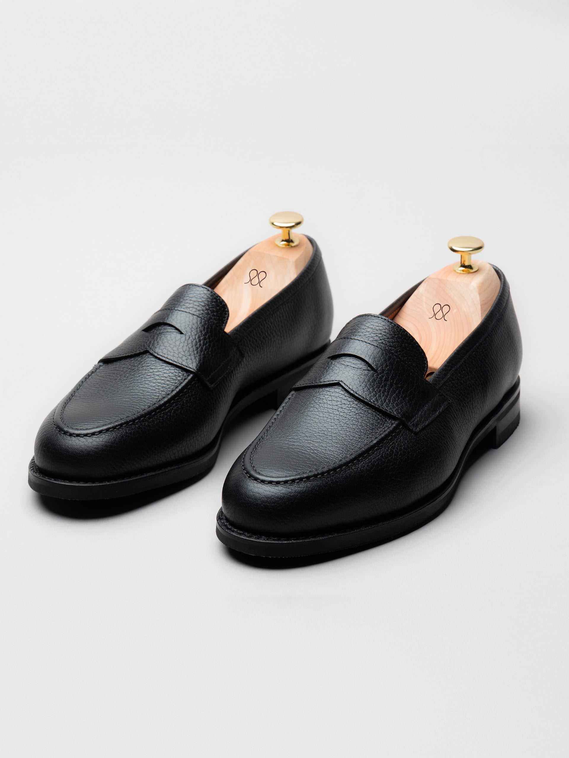 The Penny Loafer - Black Grain