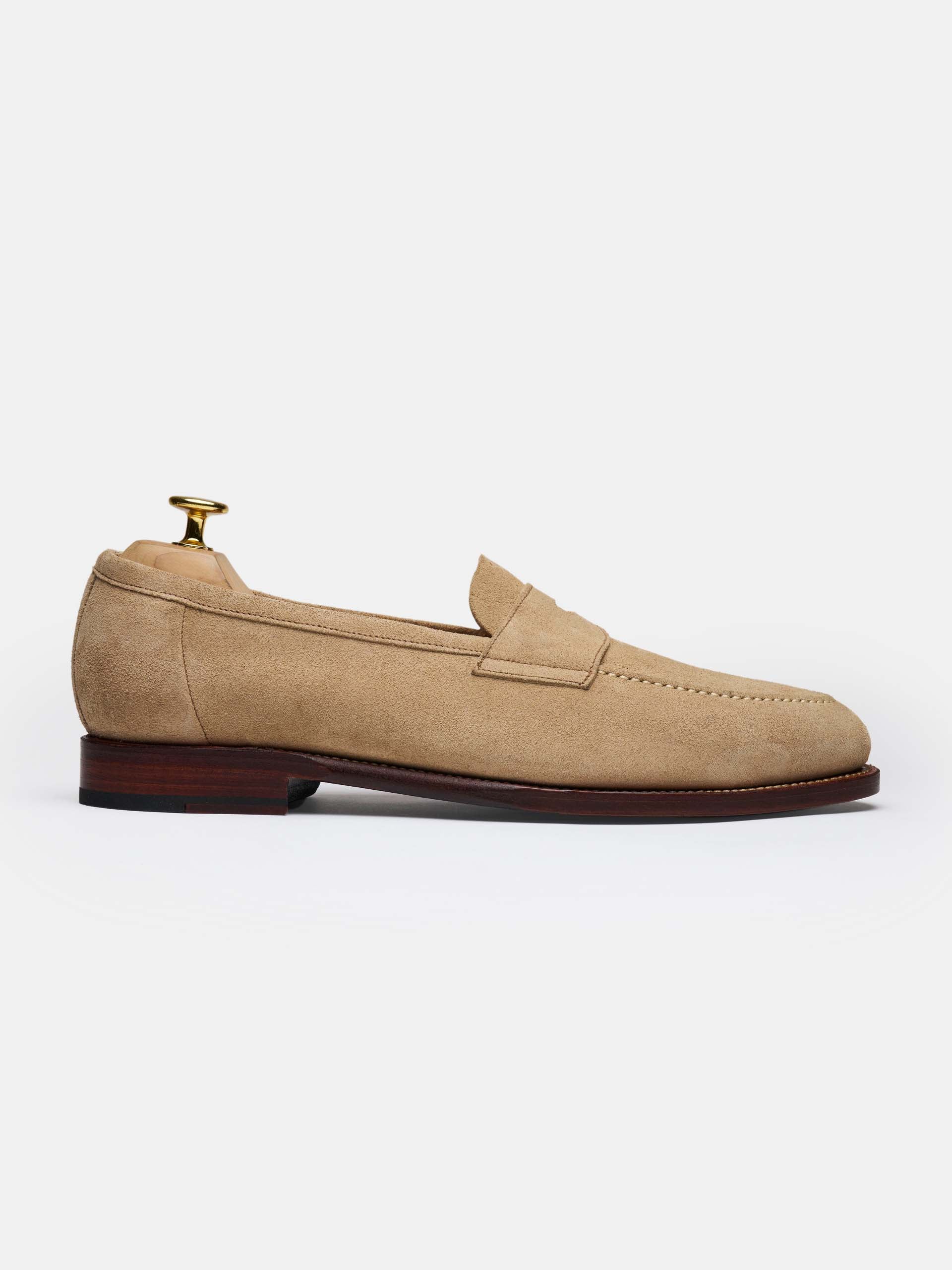 The Penny Loafer - Sand Suede - Unlined