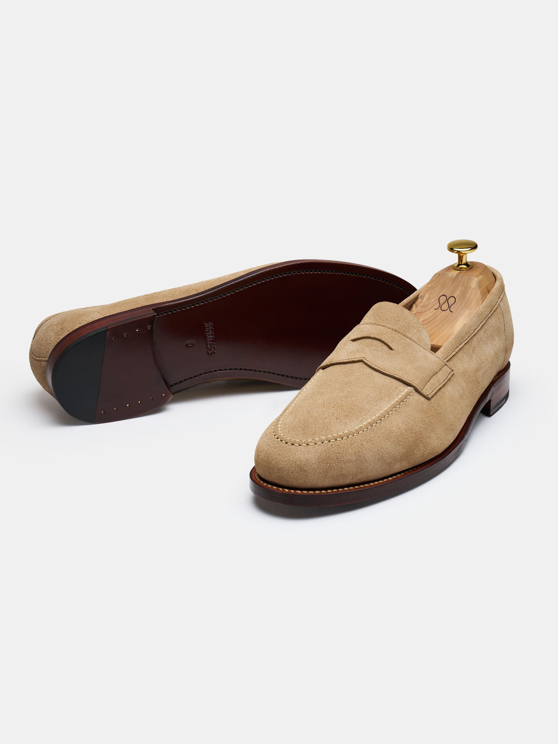 The Penny Loafer - Sand Suede - Unlined