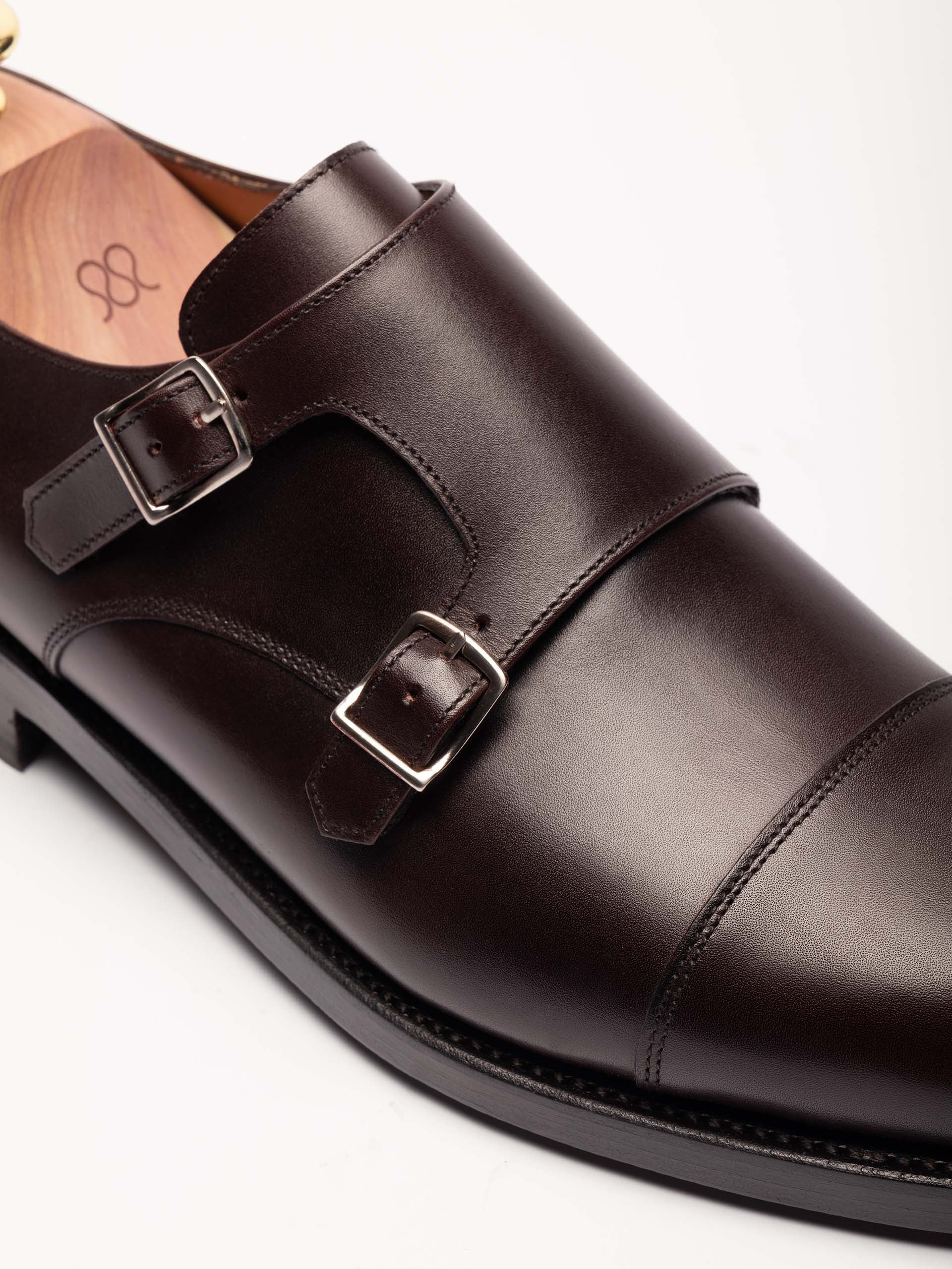 The Double Monkstrap - Burgundy Calf