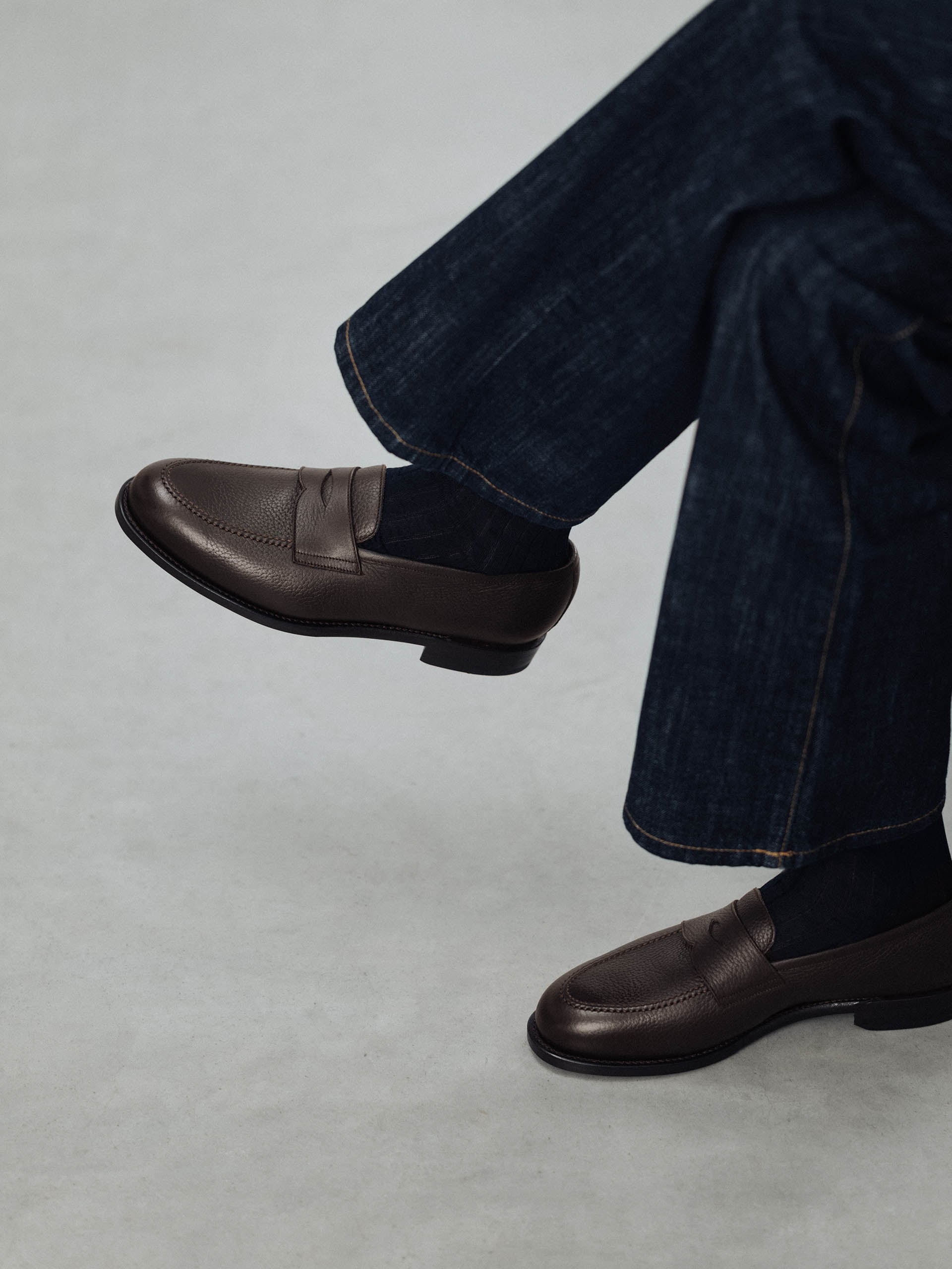 The Penny Loafer - Brown Grain