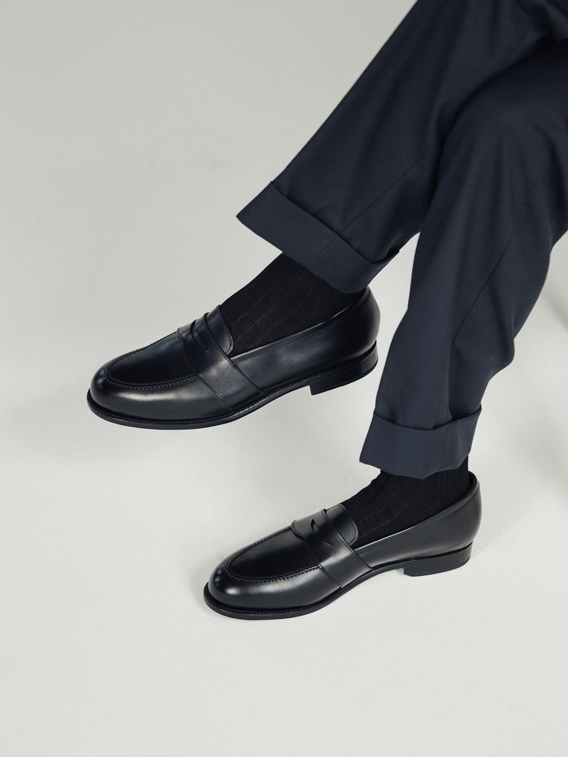 The Full Strap Loafer - Black Calf