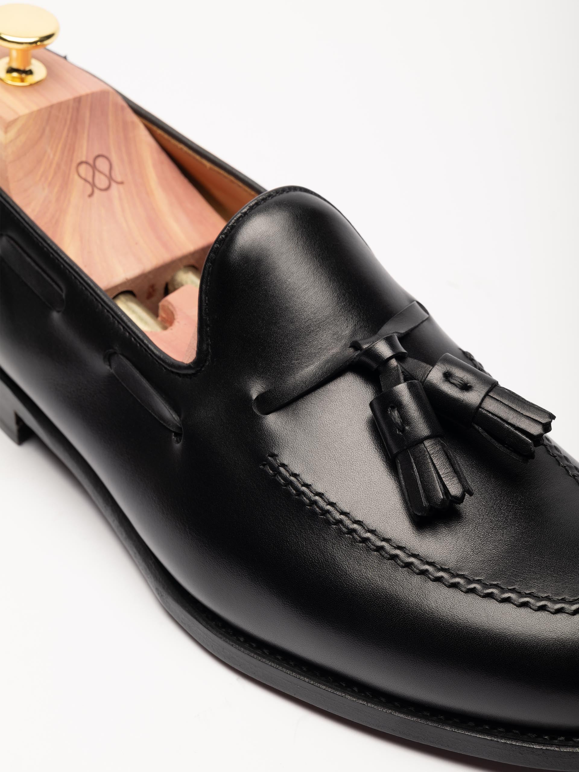 The Tassel Loafer - Black Calf