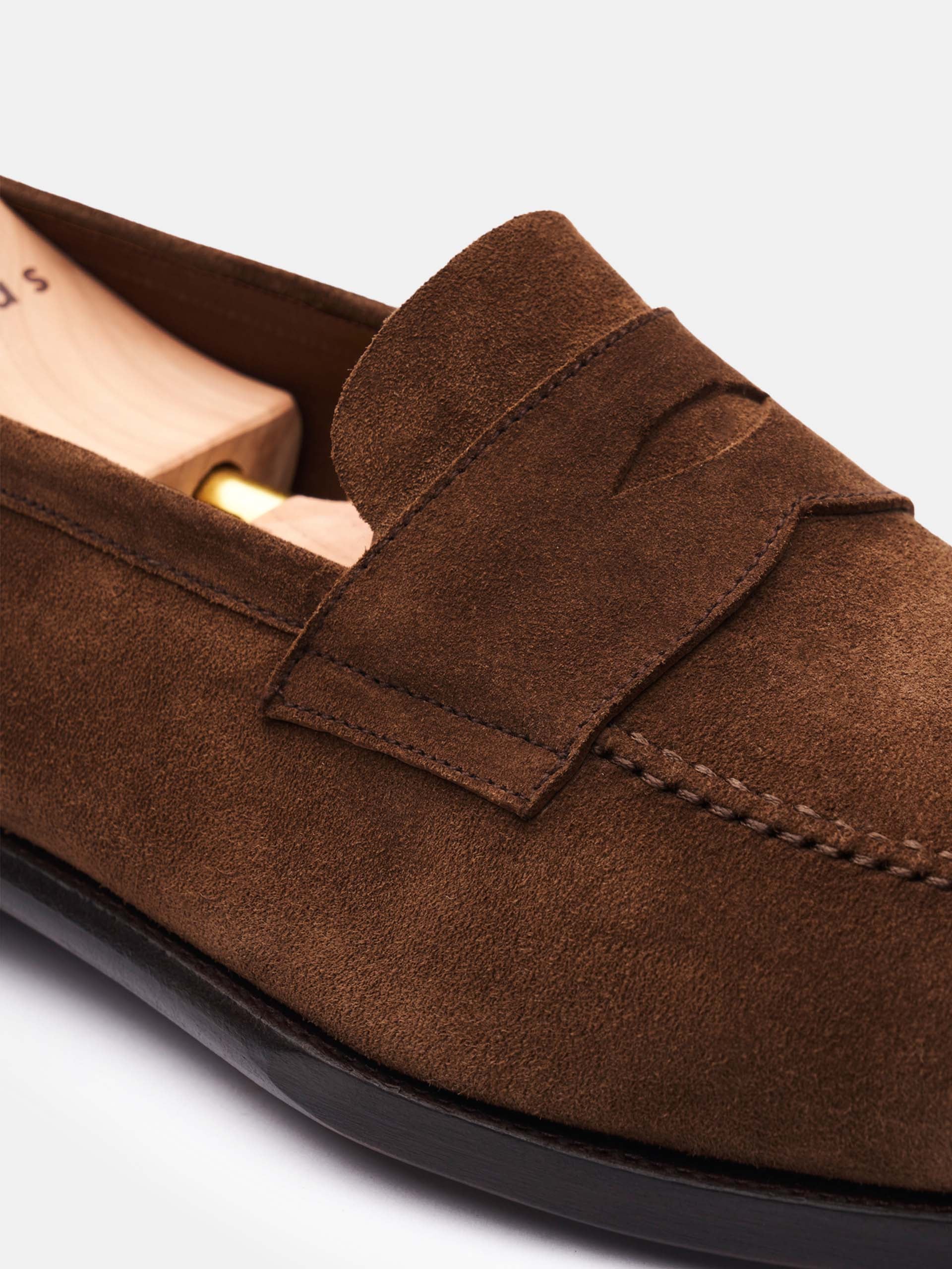 The Penny Loafer - Medium Brown Suede - Unlined