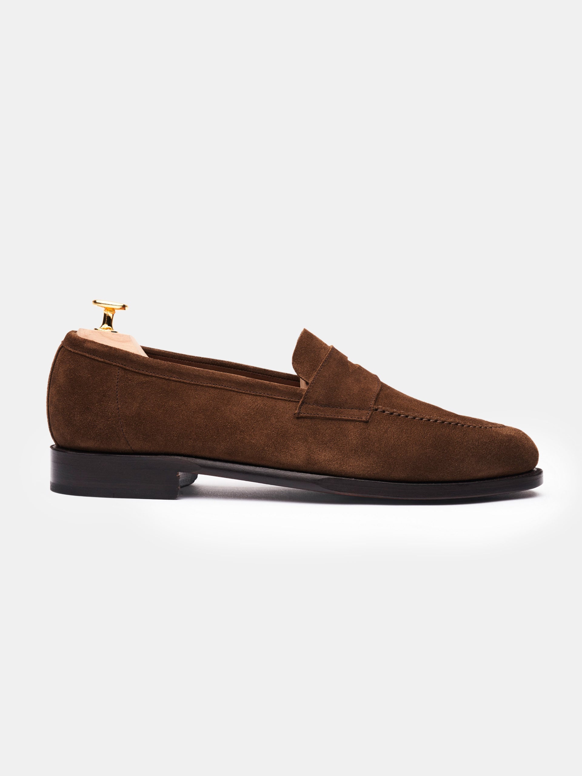 The Penny Loafer - Medium Brown Suede - Unlined