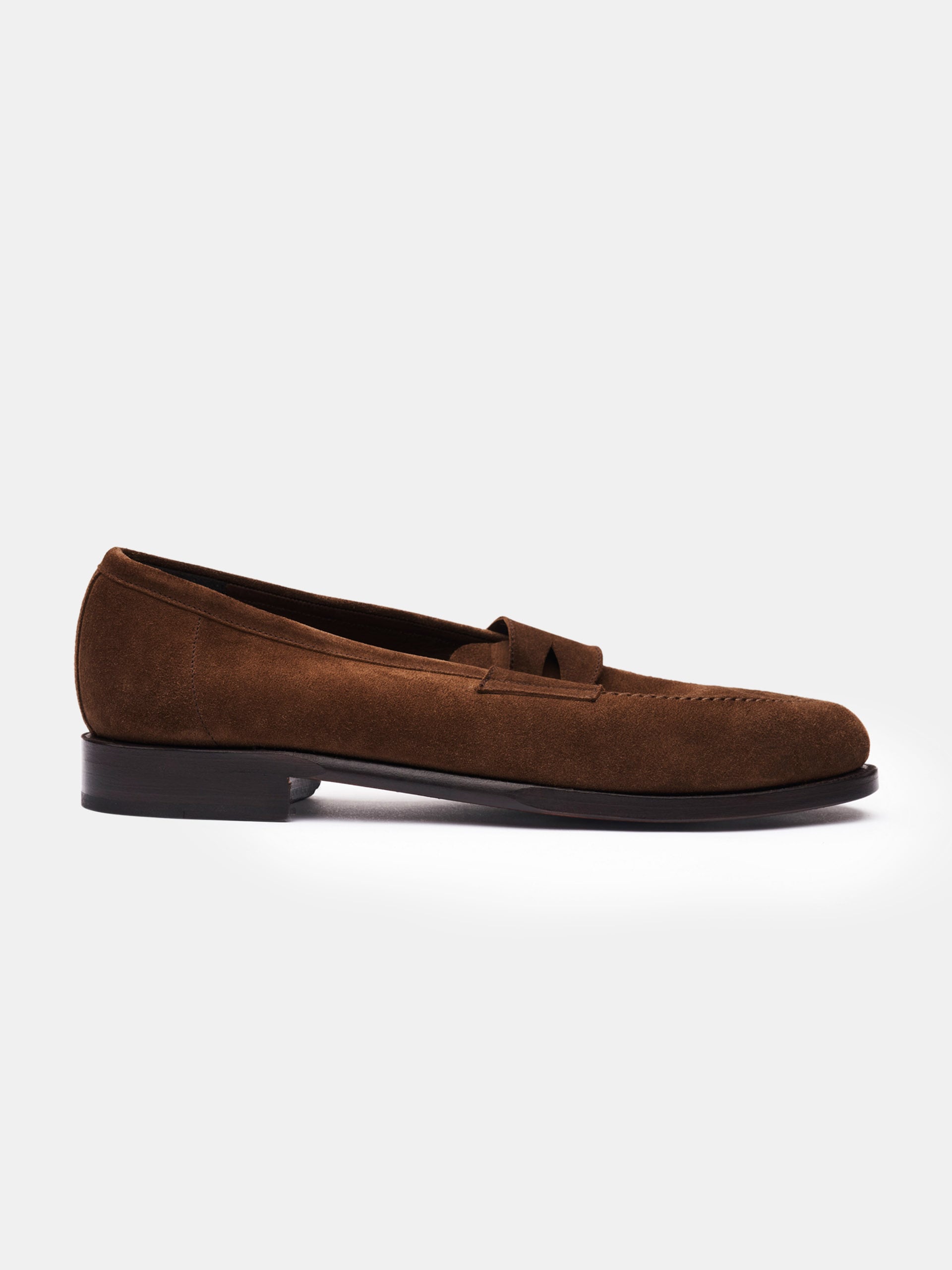 The Penny Loafer - Medium Brown Suede - Unlined