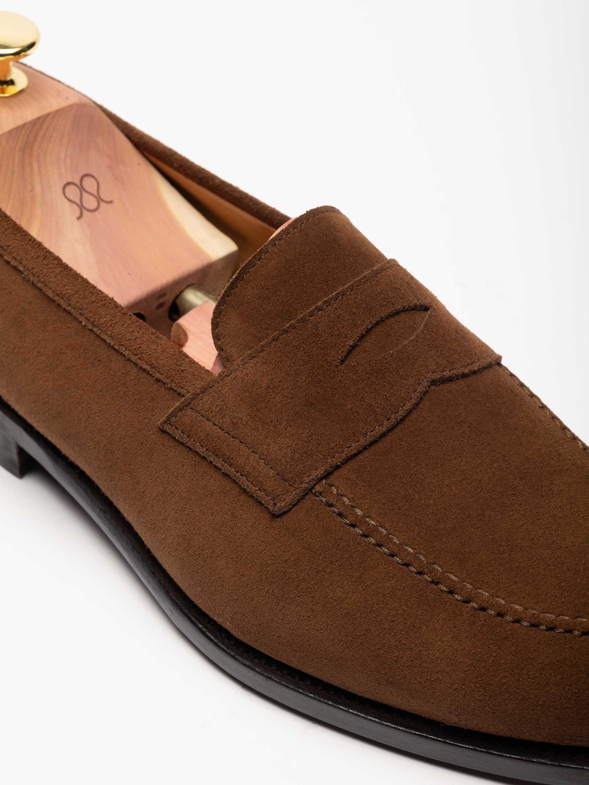 The Penny Loafer - Medium Brown Suede