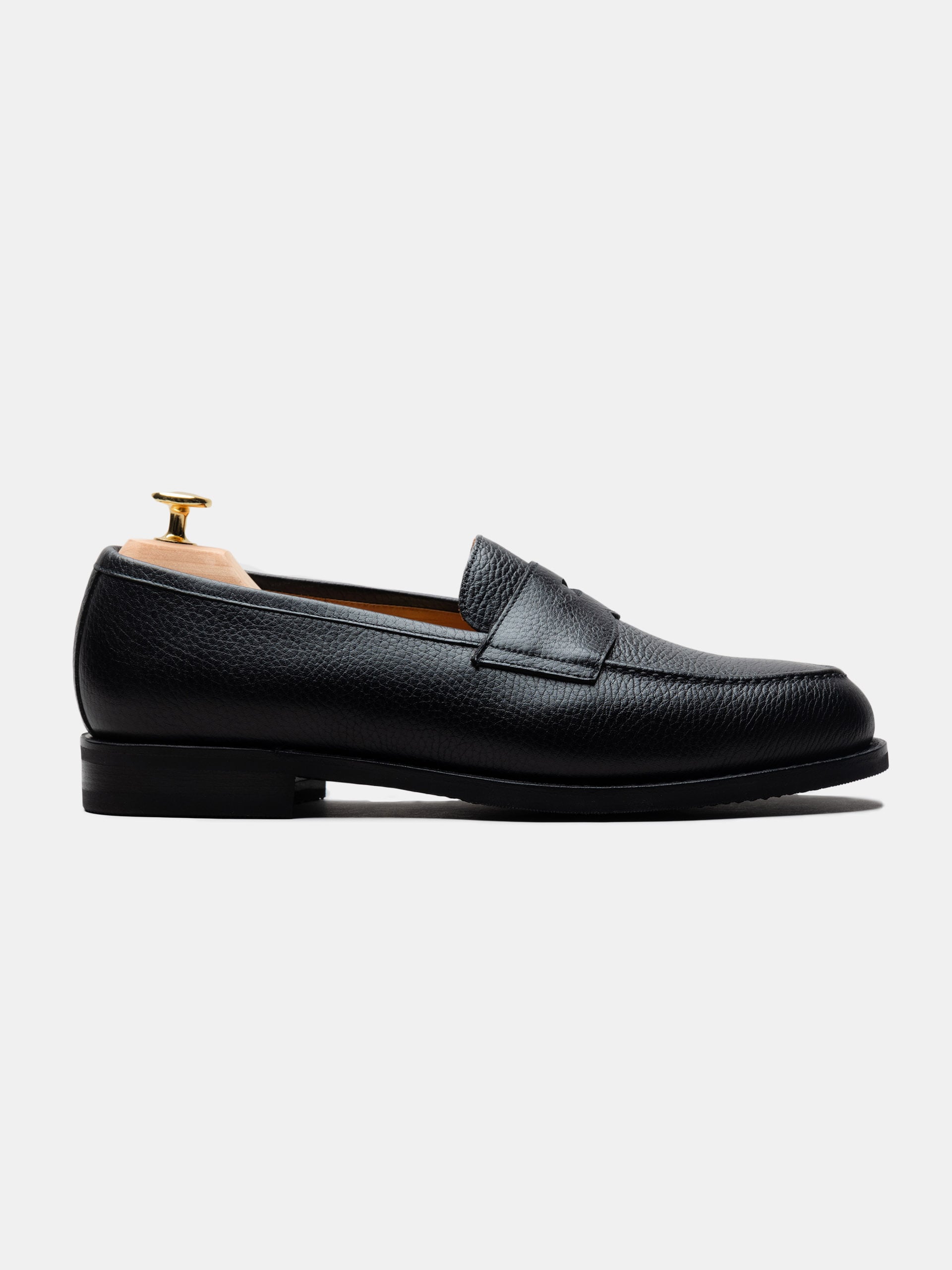 The Penny Loafer - Black Grain