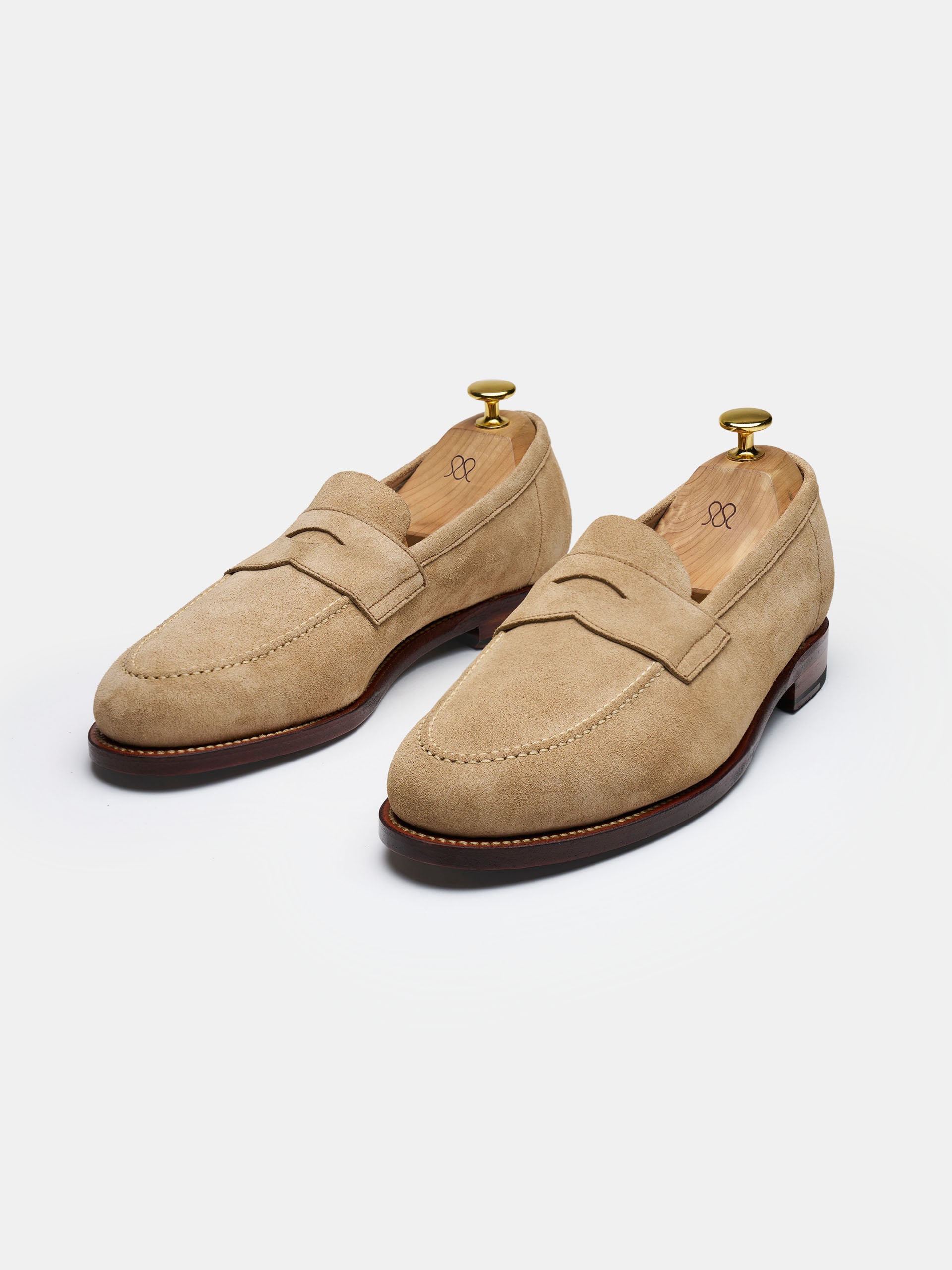 The Penny Loafer - Sand Suede - Unlined