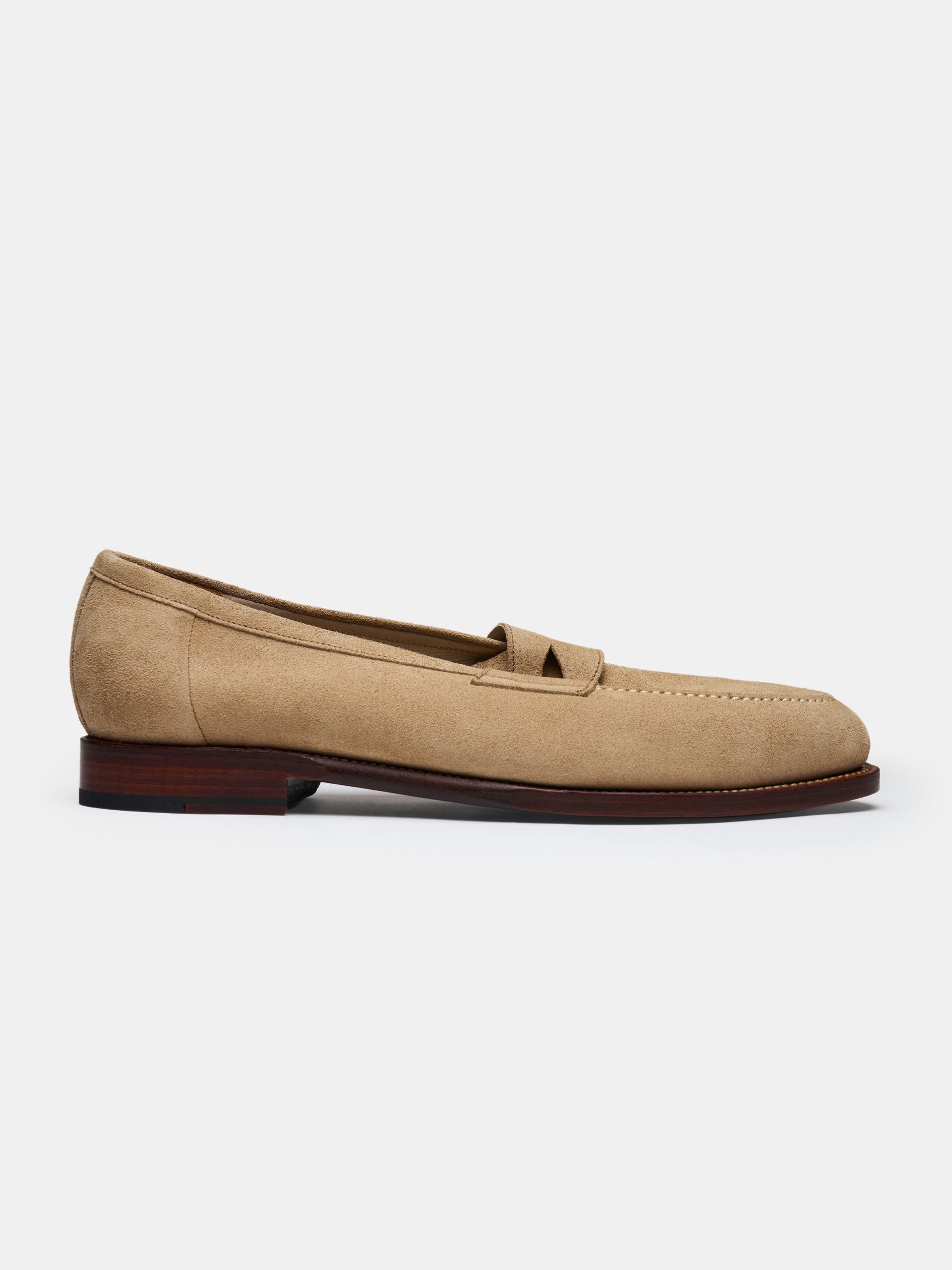 The Penny Loafer - Sand Suede - Unlined