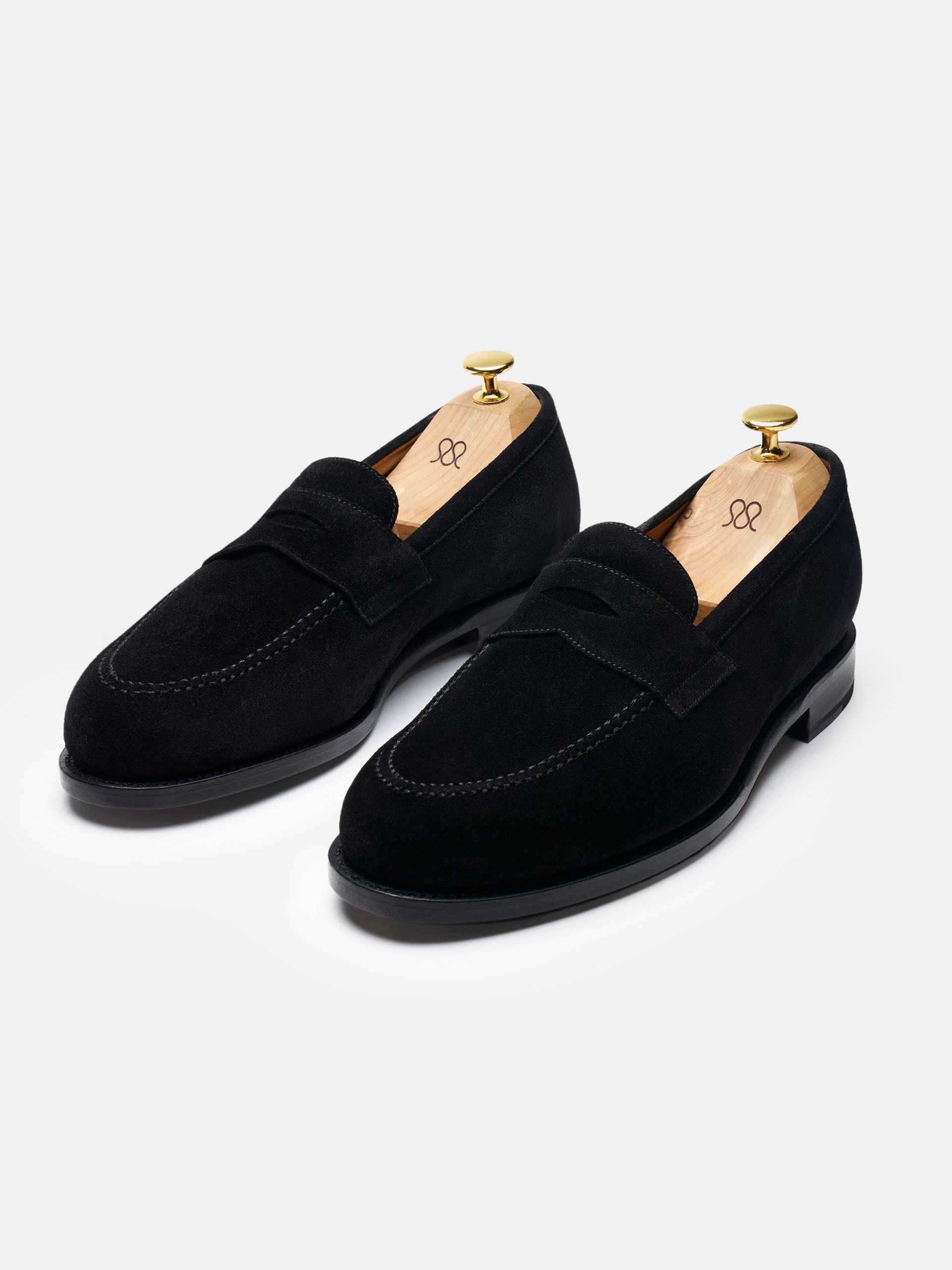 The Penny Loafer - Black Suede