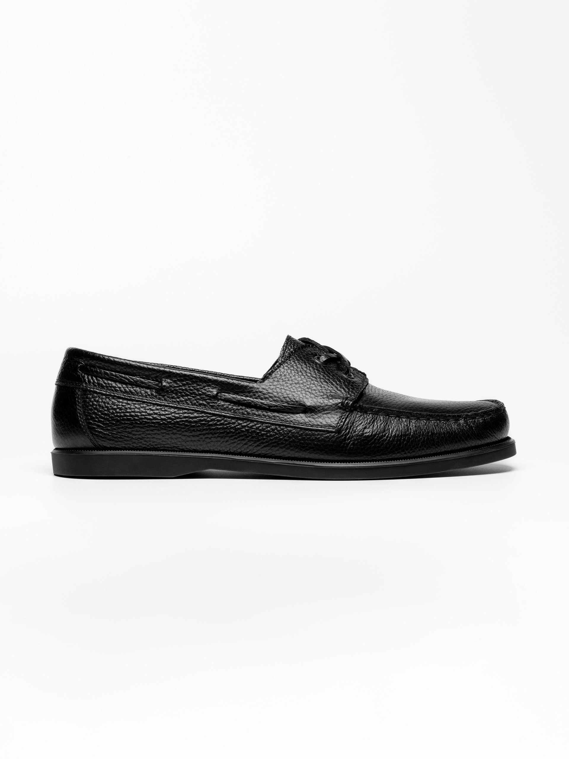 The Boat Shoe - Black Grain