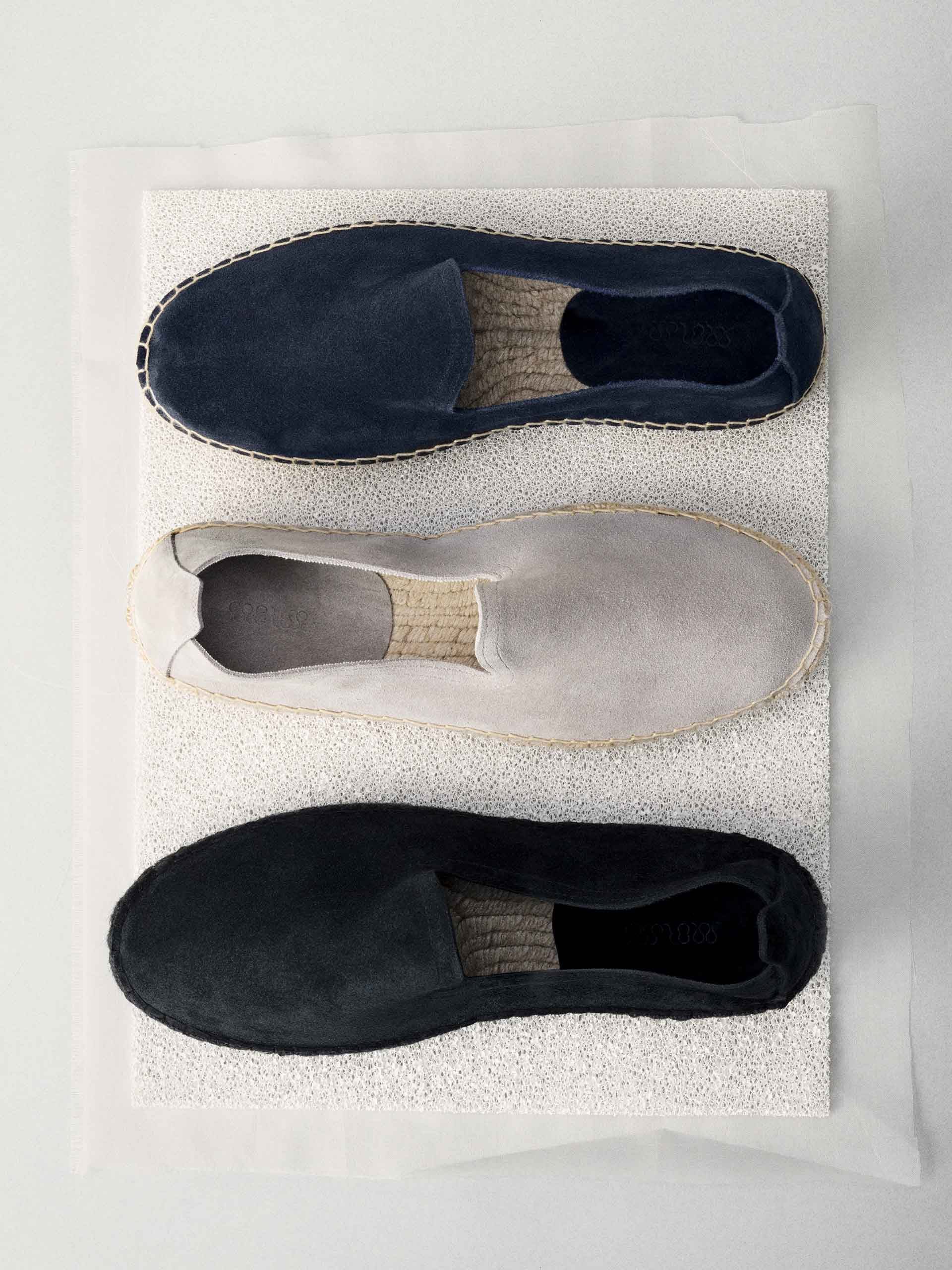 The Espadrille - Light Grey Suede